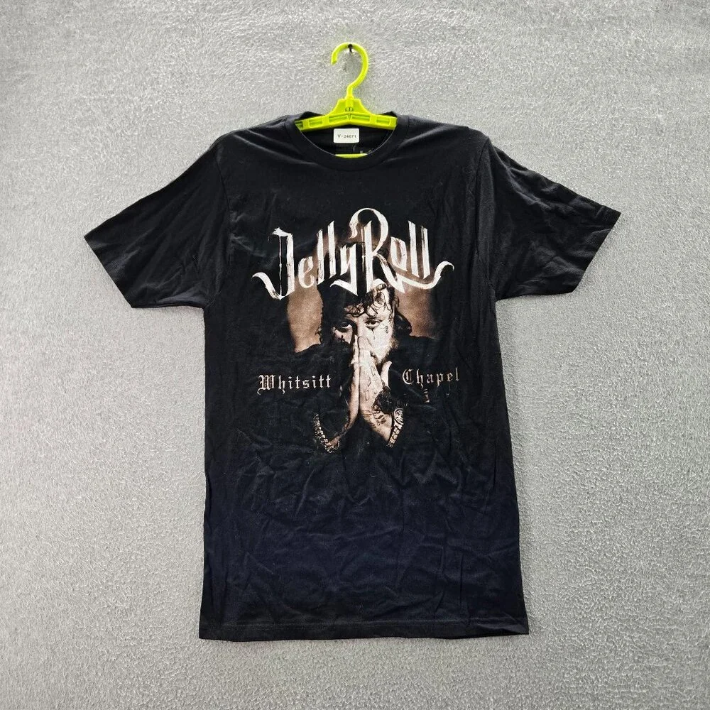 Jelly Roll Men Shirt Small Roll Whitsitt Chapel Short Sleeve Tee Hip Hop Tee‎